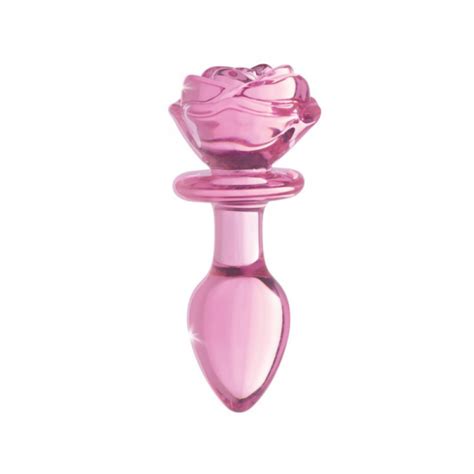 Plug Anal de Vidrio Rosa M Templazón Sex Shop