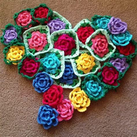 Rose Granny Square Tutorial Easy Video Instructions Granny Square