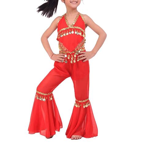 Opentip.com: BellyLady Kids Belly Dance Costume, Red Harem Pants & Top ...