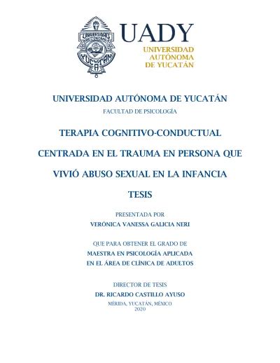 Terapia Cognitivo Conductual Centrada En El Trauma En Persona Que Vivi