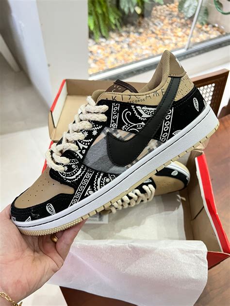 Tênis Nk Dunk Low Travis Scott Linha Premium Guiccela