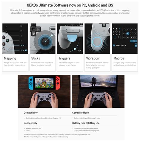 8bitdo Pro 2 Bluetooth Controller New Version For Nintendo Switch