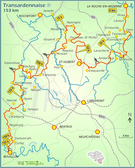 Wandelkaart Ardennen La Transardennaise Ngi Nationaal Geografisch