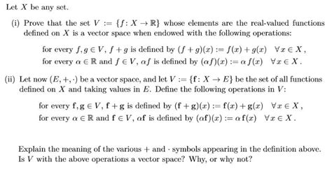 Solved Let X Be Any Set I Prove That The Set V {f X →