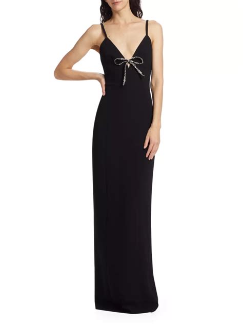 CINQ À SEPT Adele Embellished Bow Gown We Select Dresses