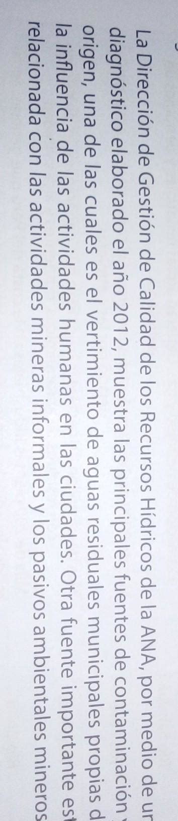 Cual Es Es El Subtema Y Idea Principal De Este Lectura Porfavor Es