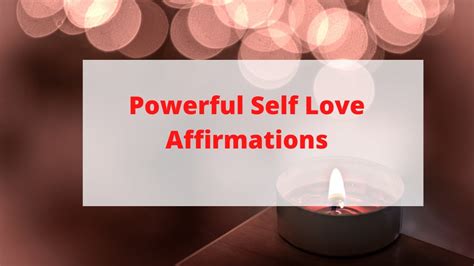 Powerful Self Love Affirmations Youtube