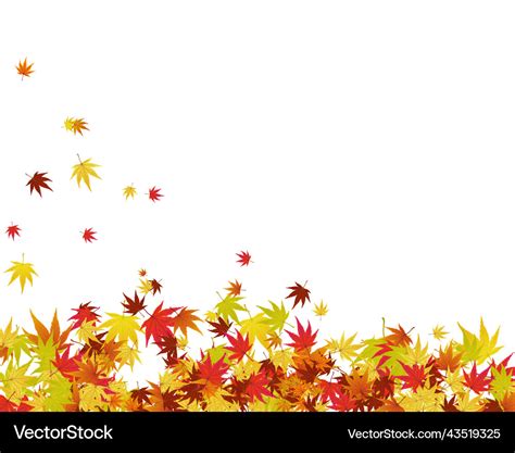 Autumn leaves border Royalty Free Vector Image