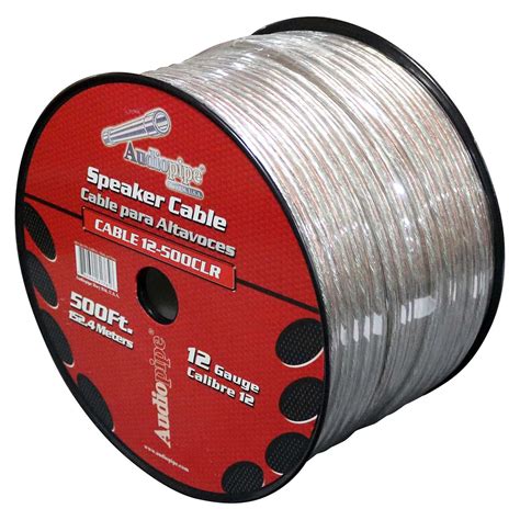 Audiopipe Speaker Wire Gauge Foot Spool Clear Insulation The