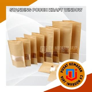 Jual Standing Pouch Kraft Paper Window Ziplock Ekonomis Shopee Indonesia