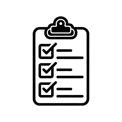 Premium Vector Checklist Linear Icon Black Symbol Of Checklist On