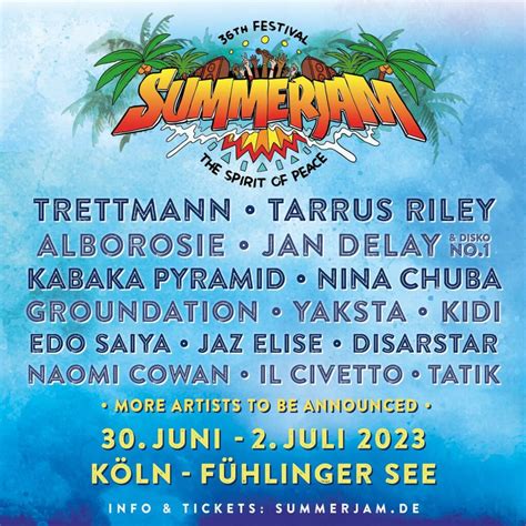 SummerJam Festival Kondigt Eerste Namen Aan Voor 36e Editie