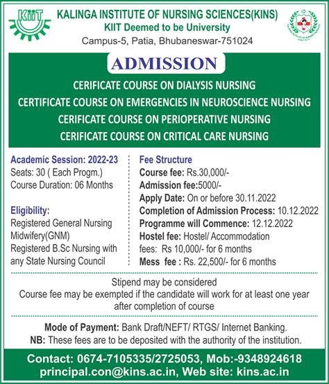 Admissions – KINS – Kalinga Institute of Nursing Sciences