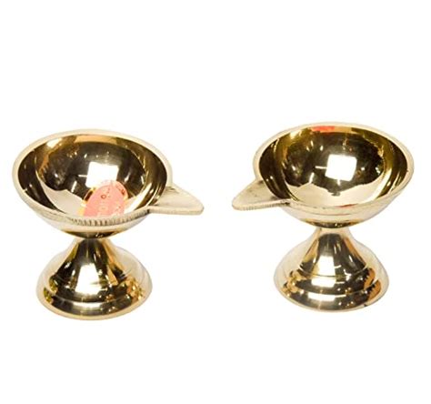 Bhimonee Decor Pure Brass Paan Deep Deepak Diya For Pooja Purposes