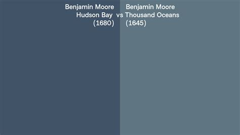 Benjamin Moore Hudson Bay Vs Thousand Oceans Side By Side Comparison