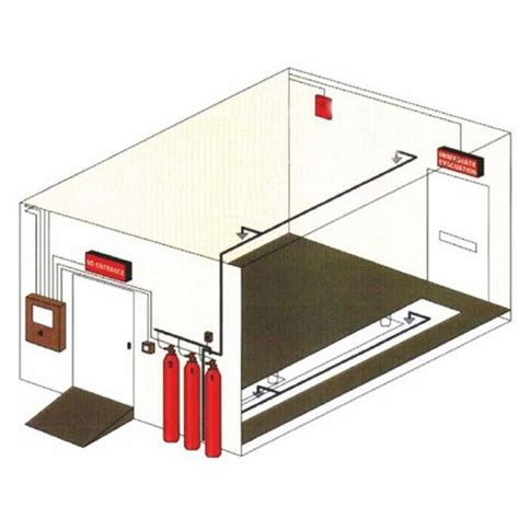 KalpEX Mild Steel Clean Agent Fire Extinguishing System For Industrial