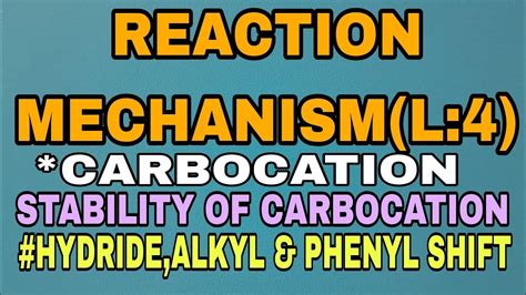 Reaction Mechanisml4carbocation Rearrangement Of Carbocation