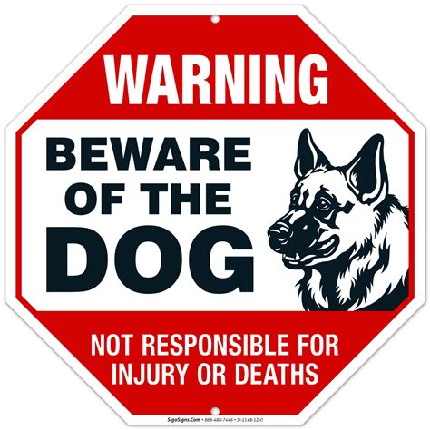 Sigo Signs German Shepherd Beware Of Dog Sign 12x12 Aluminum India Ubuy