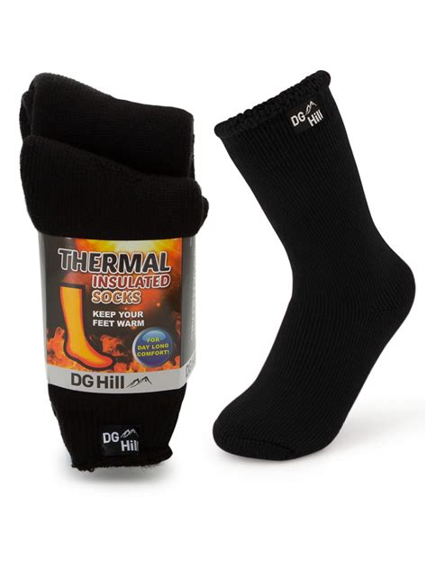 Dg Hill Heat Trapping Thick Thermal Insulated Winter Boot Socks For