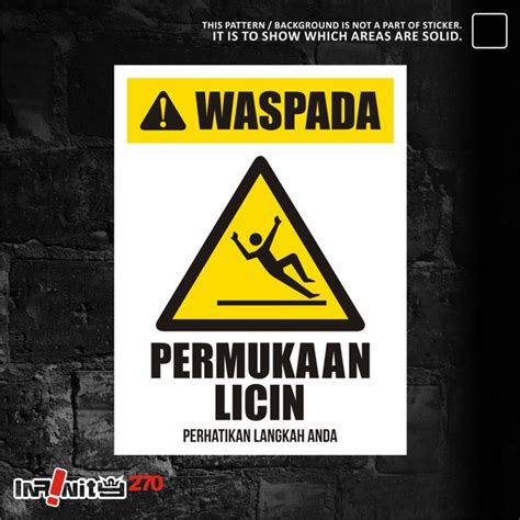 Jual X Wskim Stiker Safety Sign Sticker Rambu Keselamatan Kerja K