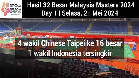 Hasil Babak Besar Malaysia Masters Day Lu Yang Ke Besar