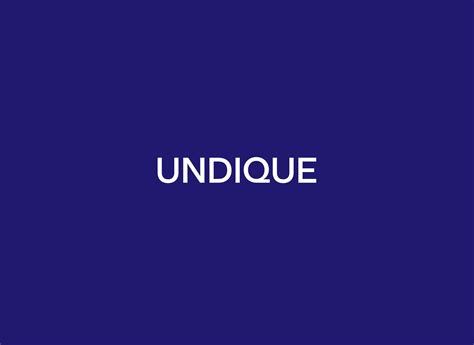 UNDIQUE Logo Visual Identity Behance