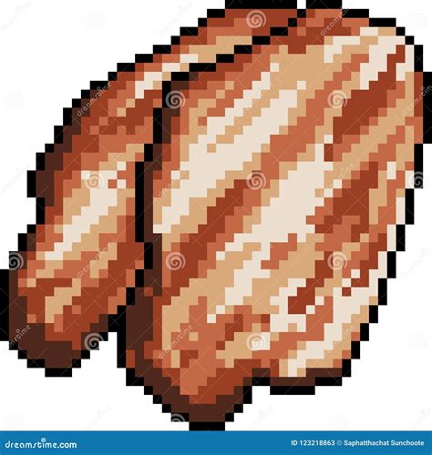 Minecraft Steak Pixel Art