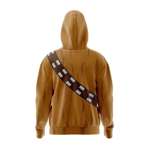 Chewbacca Star Wars Full Face Zip Hoodie - AnimeBape