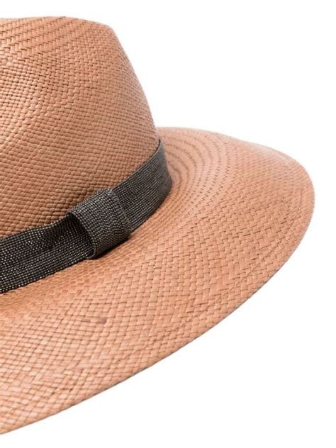 Monili Chain Band Woven Fedora Brunello Cucinelli Eraldo