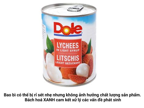 Vải tươi đóng lon Dole hộp 565g giá tốt tại Bách hoá XANH