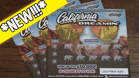 BRAND NEW California Dreamin Lottery Scratchers! HUGE SPECIAL 2ND ...