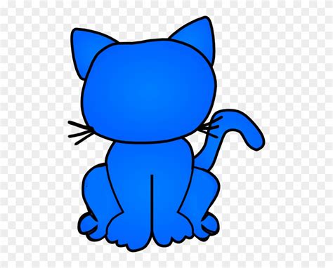 Blue Clip Art Cat Free Transparent Png Clipart Images Download