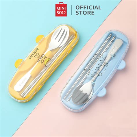 Jual Miniso Alat Makan Stainless Steel Sumpit Sendok Garpu Pcs Set