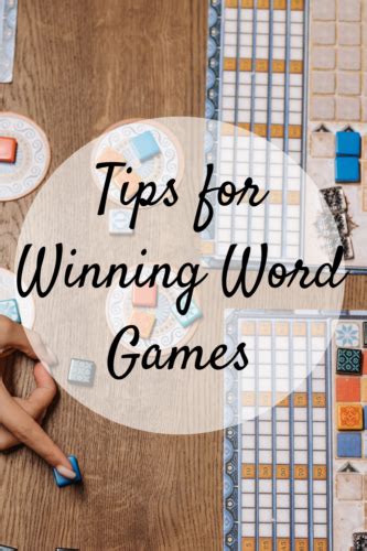 Tips for Winning Word Games - Mom and More