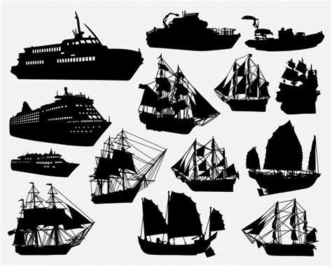 Boat Silhouette Vector at Vectorified.com | Collection of Boat ...