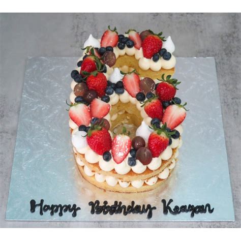 Strawberry Number Cake Order Strawberry Number Cake Online