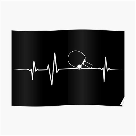 Heartbeat Ping Pong Poster By R Design Redbubble