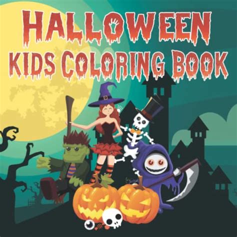 Halloween Kids Coloring Book Easy Kids Colouring Book With Cute Cats