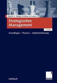 Strategisches Management Von Martin K Welge Buch