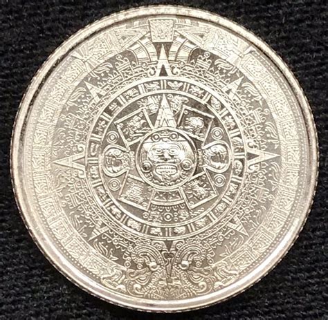 Silver Mexico Aztec Chief Cuauhtemoc Sunstone Oz Coin