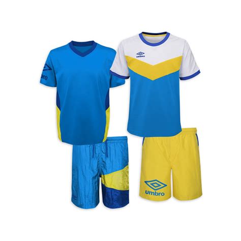 Umbro - Umbro Youth Retro Trainer Soccer Jerseys and Shorts 4-Piece Outfit Set, Sizes 4-18 ...