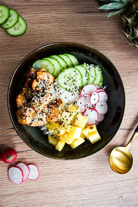 Poke Bowl Au Poulet Teriyaki Fitspau Recettes Saines Et Gourmandes