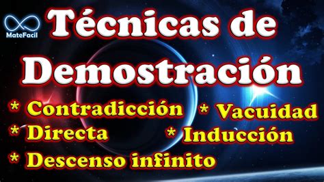 17 Lista de TÉCNICAS de DEMOSTRACIÓN mas usuales Qué significa