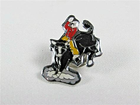 Vintage Rodeo Bull Riding Rider Cowboy Hat Lapel Pin New Old Stock Ebay