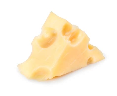 Premium Photo One Cheese Triangle Isolated On White Background Piece