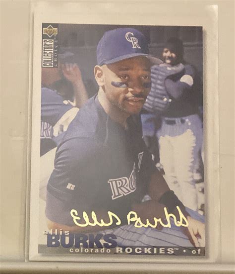 Upper Deck Collector S Choice Gold Signature Ellis Burks Ebay