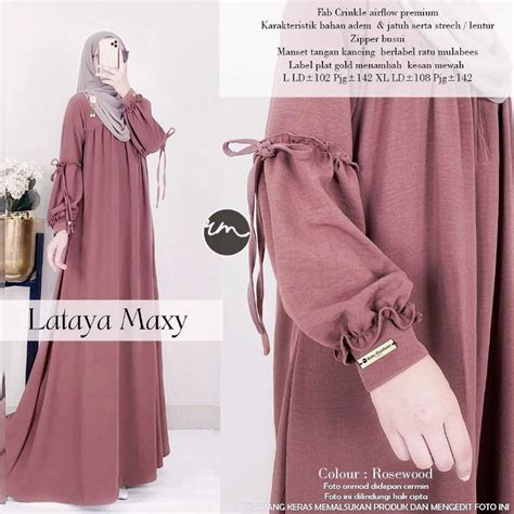 Jual Lataya Maxy By Ratu Mulabees Dress Polos Gamis Remaja