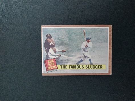 1962 Topps 138 Babe Ruth Special The Famous Slugger Yankees HOF NO