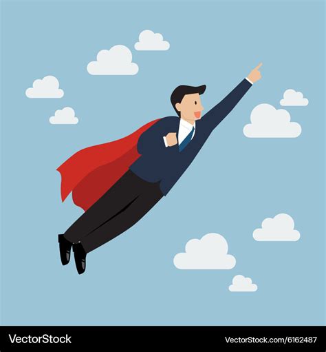 Businessman Super Hero Royalty Free Vector Image