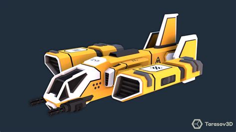 Sci Fi Ship Lowpoly 3d Model By Tarasov3d Studio
